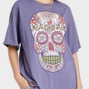 Haste Siempre Purple Sugar Skull T-Shirt